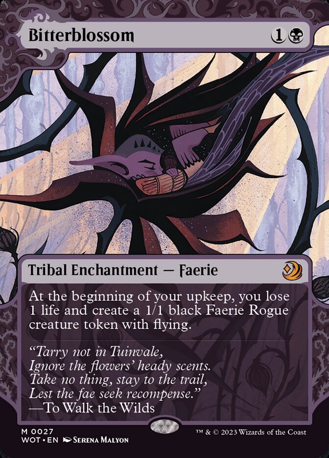 Bitterblossom 27/63 (Wilds of Eldraine: Enchanting Tales)  - Showcase Foil | Good Games Modbury