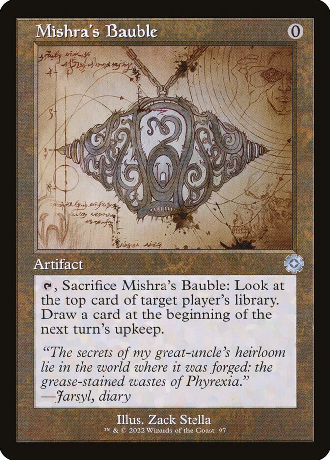Mishras Bauble Schematic 97 (The Brothers' War: Retro Frame Artifacts)  - Foil | Good Games Modbury