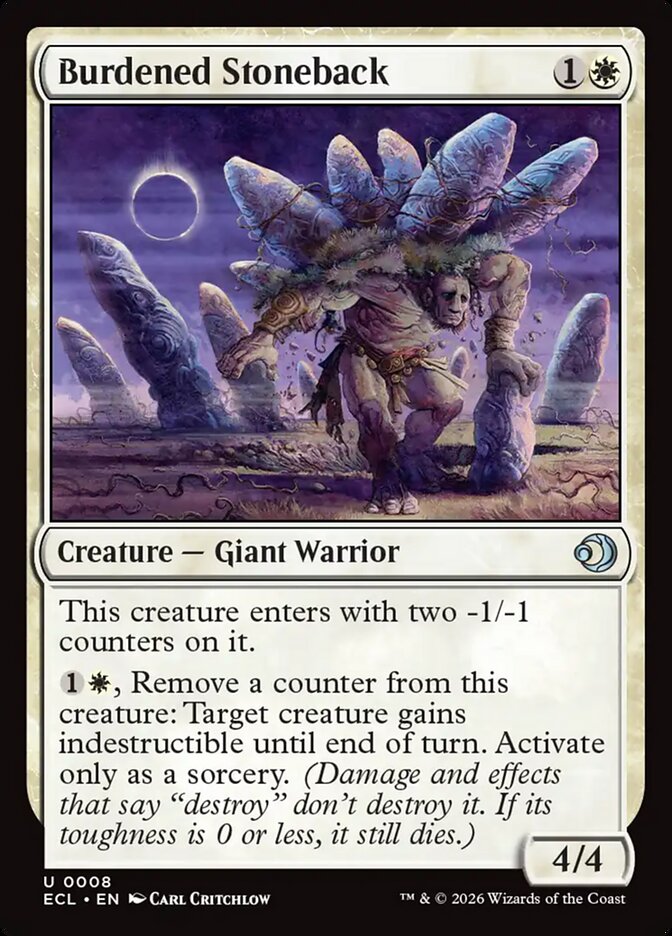 Burdened Stoneback 8/273 (Lorwyn Eclipsed)  | Good Games Modbury