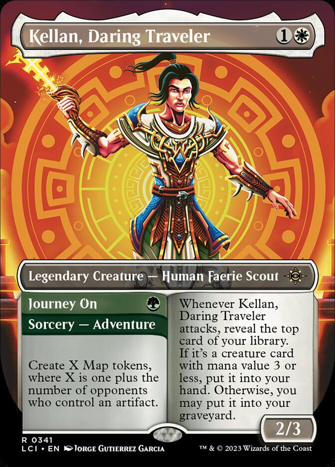 Kellan, Daring Traveler // Journey On 341/291 (The Lost Caverns of Ixalan)  - Borderless | Good Games Modbury