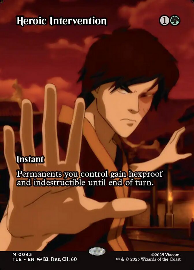 Heroic Intervention 43 (Avatar: The Last Airbender: Eternal-Legal)  - Borderless Foil | Good Games Modbury