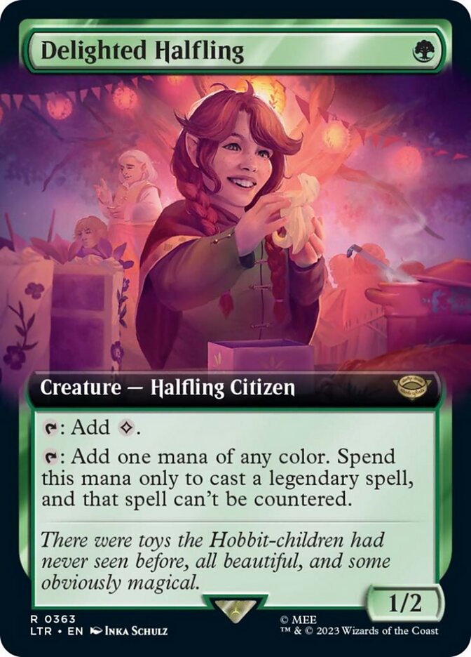 Delighted Halfling 363/281 (Universes Beyond: The Lord of the Rings: Tales of Middle-earth)  - Extended Art | Good Games Modbury