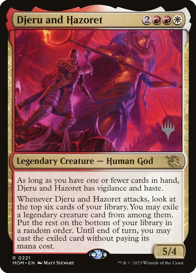 Djeru and Hazoret 221p/162 (Promo Pack: March of the Machine)  - Foil | Good Games Modbury