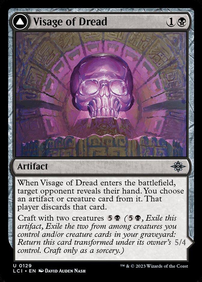 Visage of Dread // Dread Osseosaur 129 (The Lost Caverns of Ixalan)  - Foil | Good Games Modbury