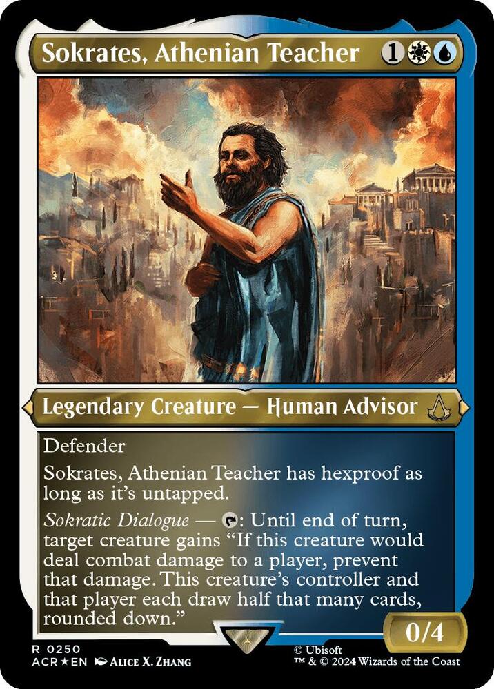 Sokrates, Athenian Teacher 250 (Universes Beyond: Assassin's Creed)  - Etched Foil | Good Games Modbury