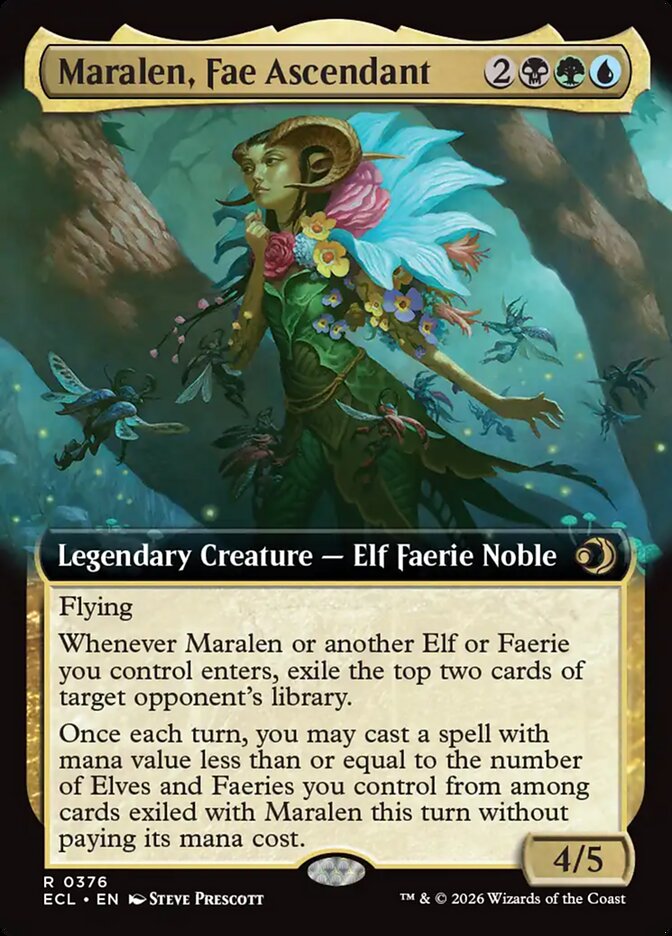 Maralen, Fae Ascendant 376 (Lorwyn Eclipsed)  - Extended Art Foil | Good Games Modbury