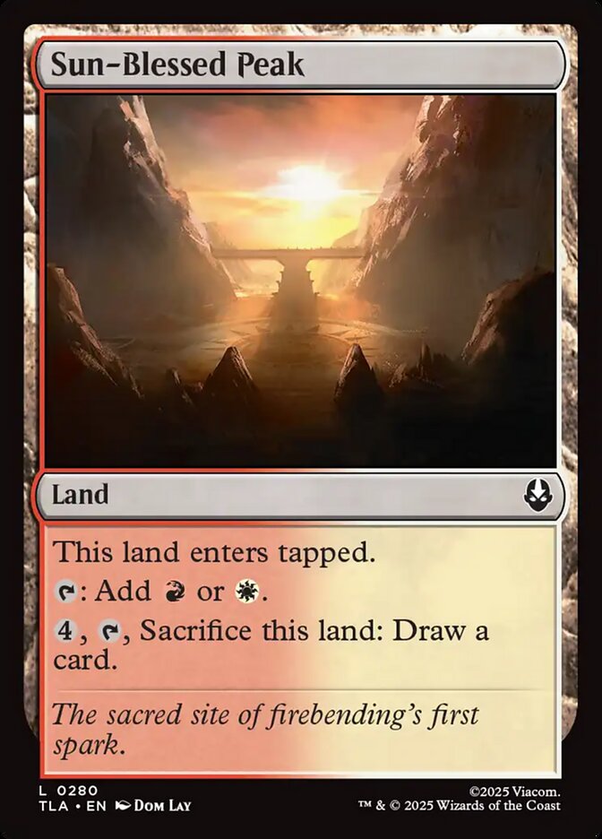 Sun-Blessed Peak 280/286 (Avatar: The Last Airbender)  - Foil | Good Games Modbury