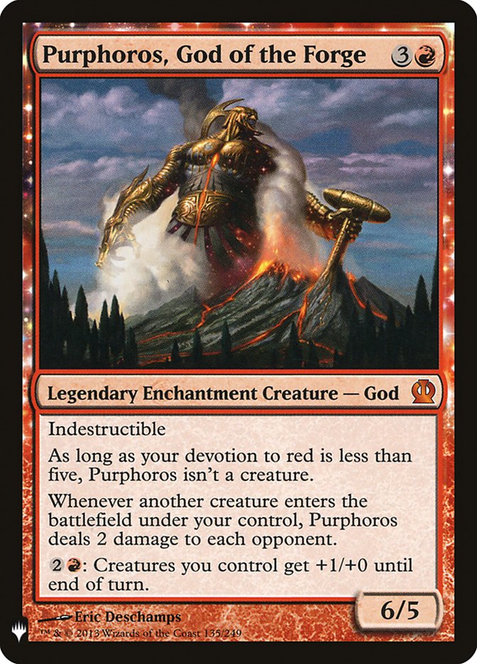 Purphoros, God of the Forge THS-135/5075 (The List Reprints)  | Good Games Modbury