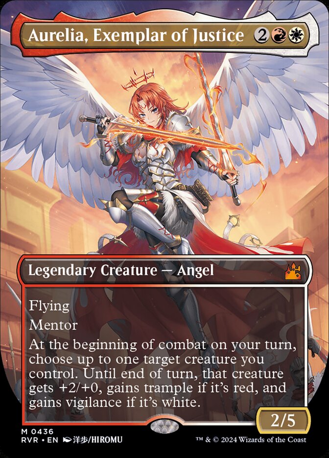 Aurelia, Exemplar of Justice 436/291 (Ravnica Remastered)  - Borderless | Good Games Modbury
