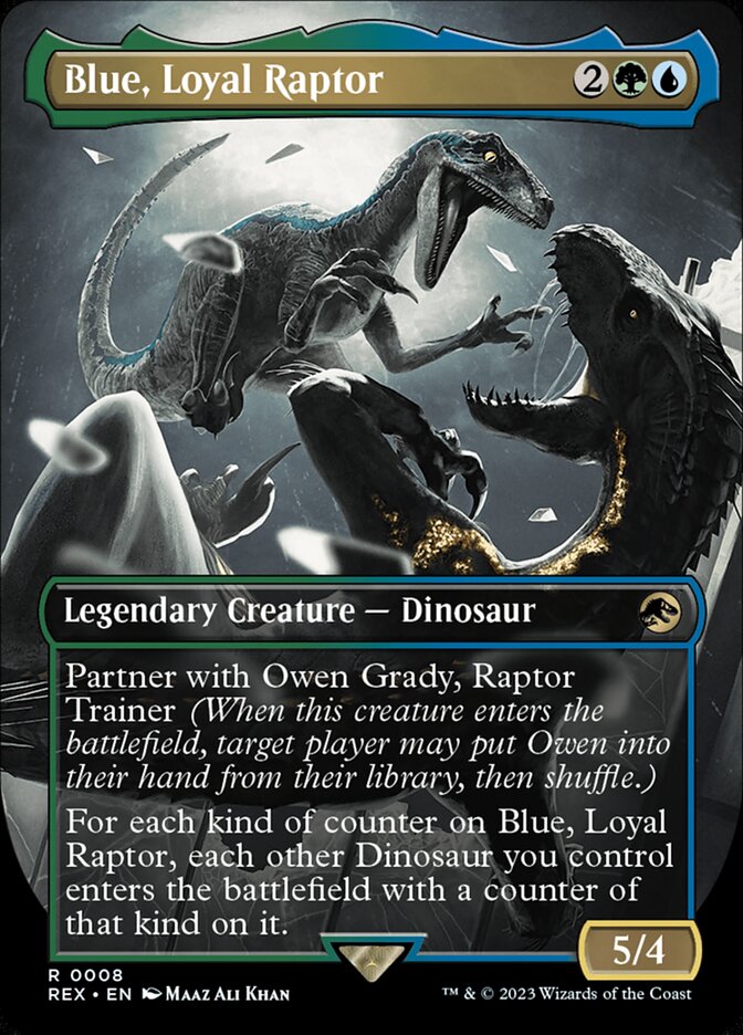 Blue, Loyal Raptor 8/26 (Universes Beyond: Jurassic World Collection)  - Borderless Foil | Good Games Modbury