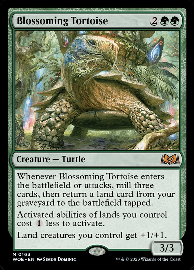 Blossoming Tortoise 163 (Wilds of Eldraine)  - Foil | Good Games Modbury