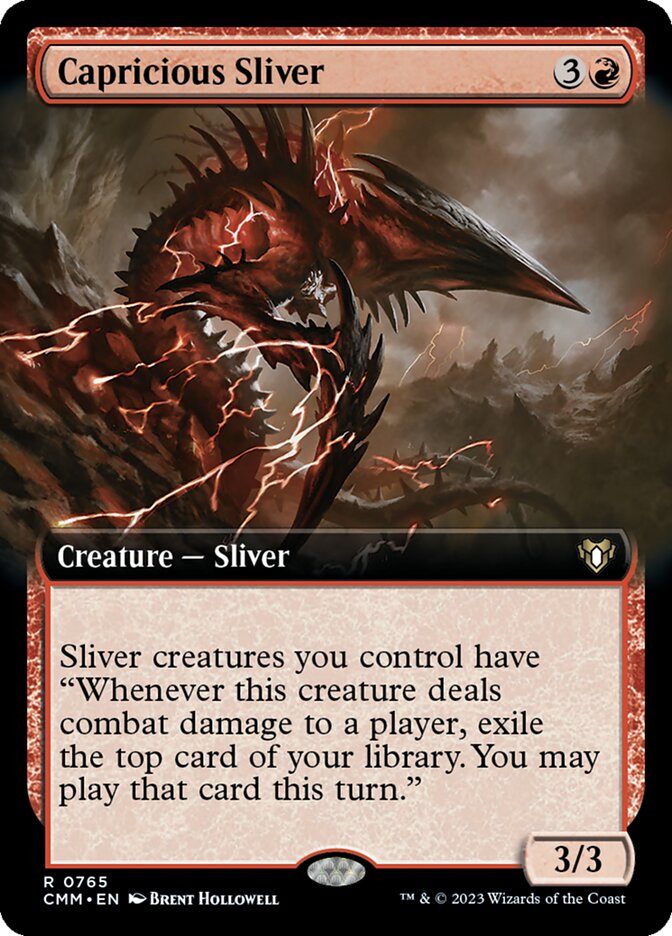 Capricious Sliver 765/451 (Commander Masters)  - Extended Art | Good Games Modbury