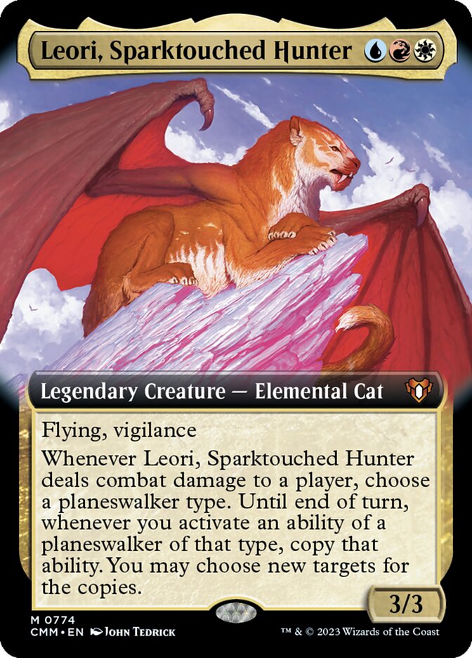 Leori, Sparktouched Hunter 774/451 (Commander Masters)  - Extended Art | Good Games Modbury