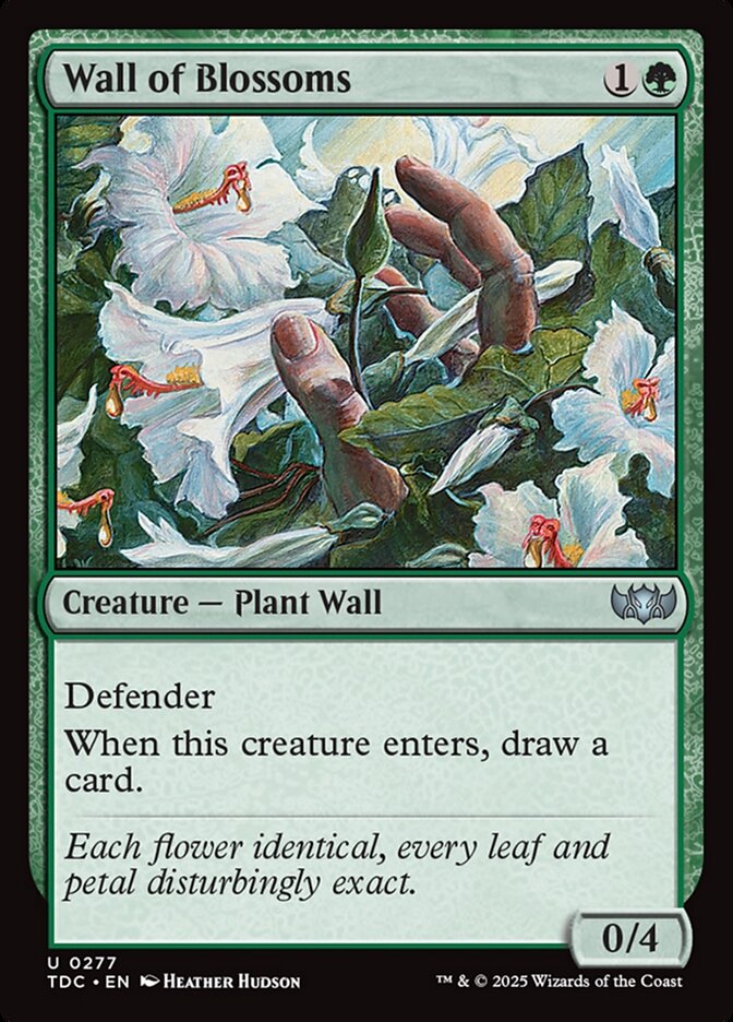 Wall of Blossoms 277 (Commander: Tarkir: Dragonstorm)  | Good Games Modbury