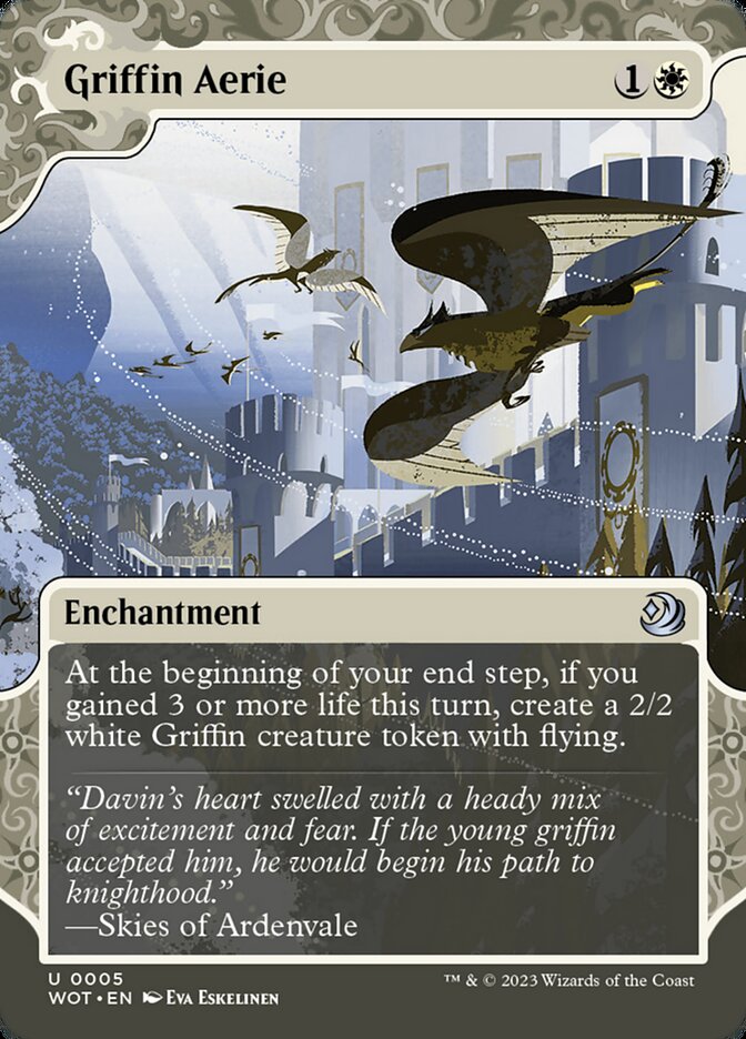 Griffin Aerie 5/63 (Wilds of Eldraine: Enchanting Tales)  - Showcase Foil | Good Games Modbury