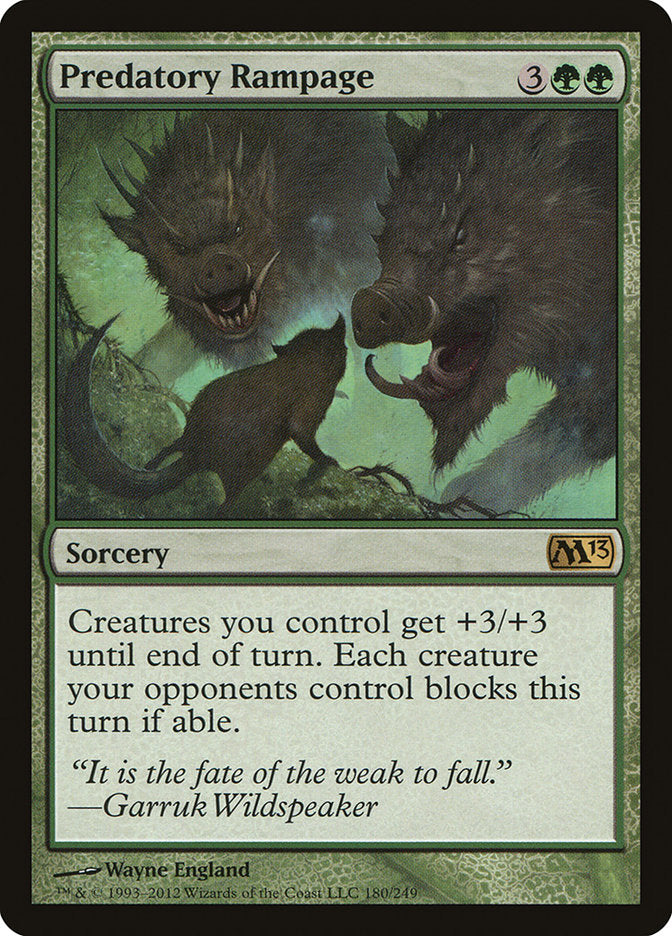 Predatory Rampage 180/249 (Magic 2013 (M13))  | Good Games Modbury