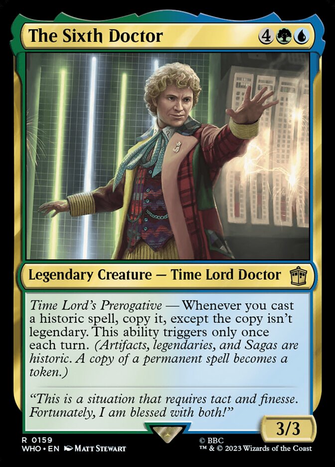 The Sixth Doctor 159 (Universes Beyond: Doctor Who)  - Foil | Good Games Modbury