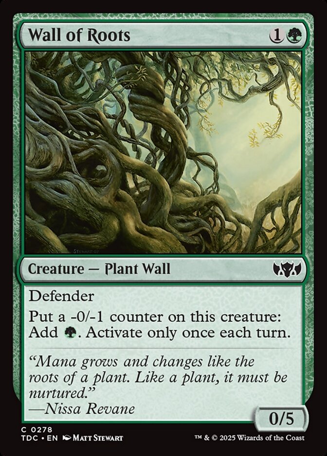 Wall of Roots 278 (Commander: Tarkir: Dragonstorm)  | Good Games Modbury