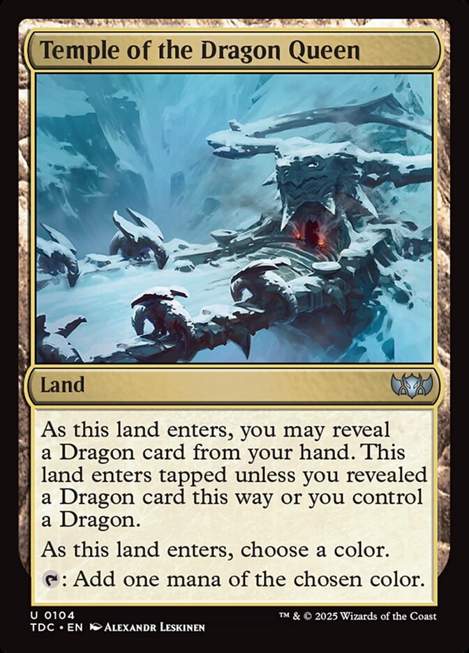 Temple of the Dragon Queen 104/413 (Commander: Tarkir: Dragonstorm)  | Good Games Modbury