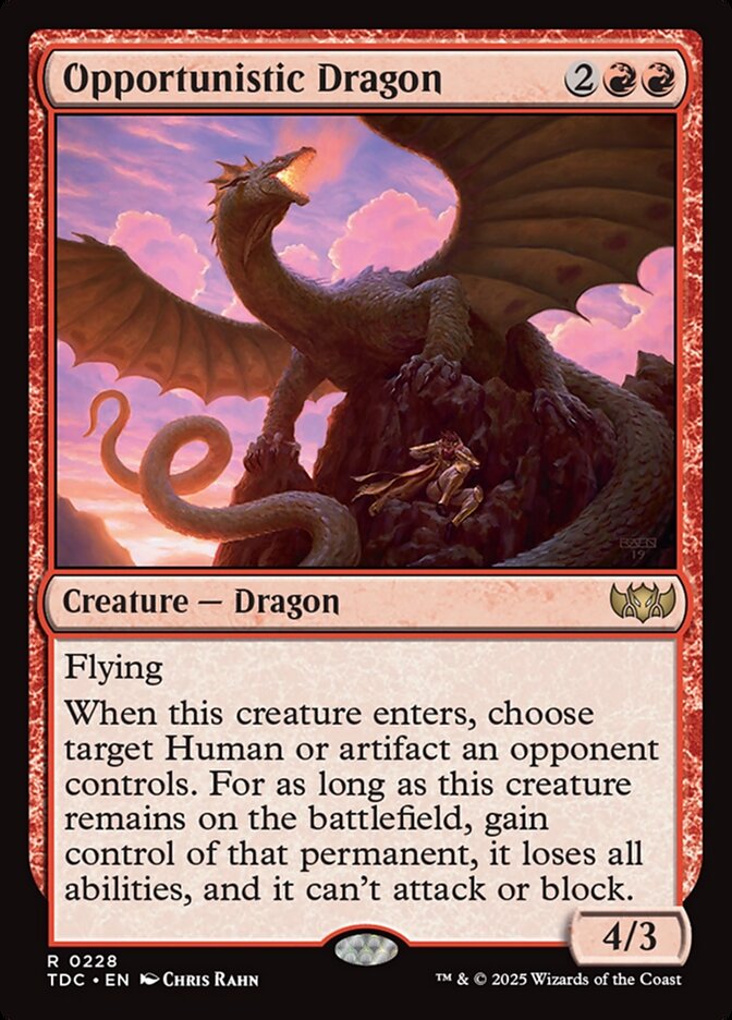Opportunistic Dragon 228 (Commander: Tarkir: Dragonstorm)  | Good Games Modbury
