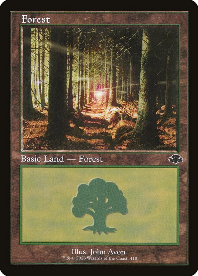 Forest 410/261 (Dominaria Remastered)  - Retro Foil | Good Games Modbury