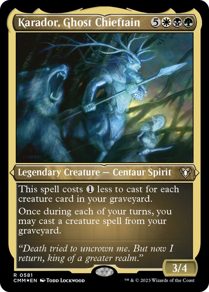 Karador, Ghost Chieftain 581/451 (Commander Masters)  - Etched Foil | Good Games Modbury