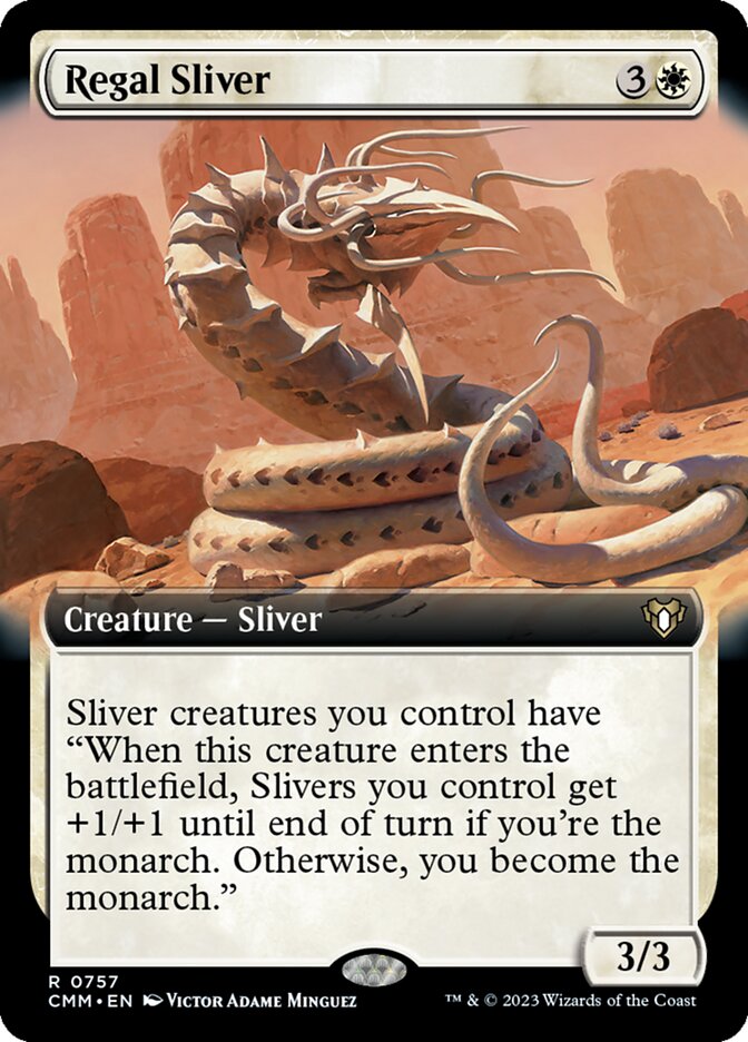 Regal Sliver 757 (Commander Masters)  - Extended Art Foil | Good Games Modbury