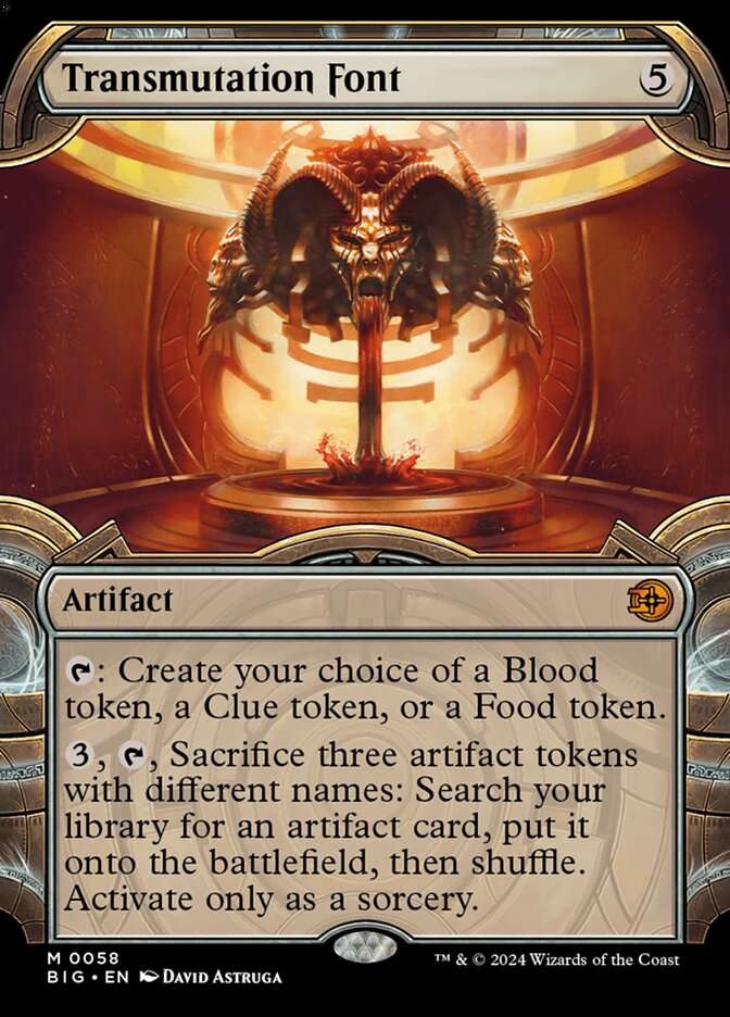 Transmutation Font 58/30 (Outlaws of Thunder Junction: The Big Score)  - Showcase Foil | Good Games Modbury