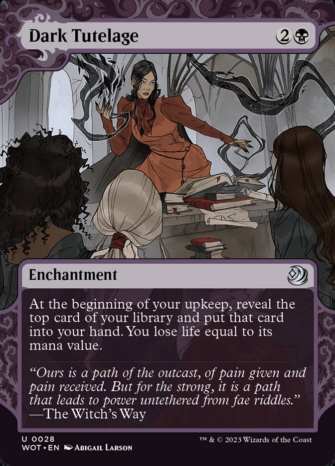 Dark Tutelage 28/63 (Wilds of Eldraine: Enchanting Tales)  - Showcase Foil | Good Games Modbury