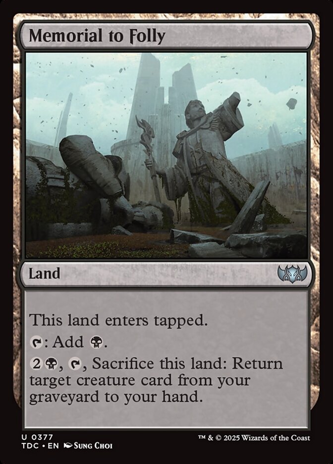 Memorial to Folly 377 (Commander: Tarkir: Dragonstorm)  | Good Games Modbury
