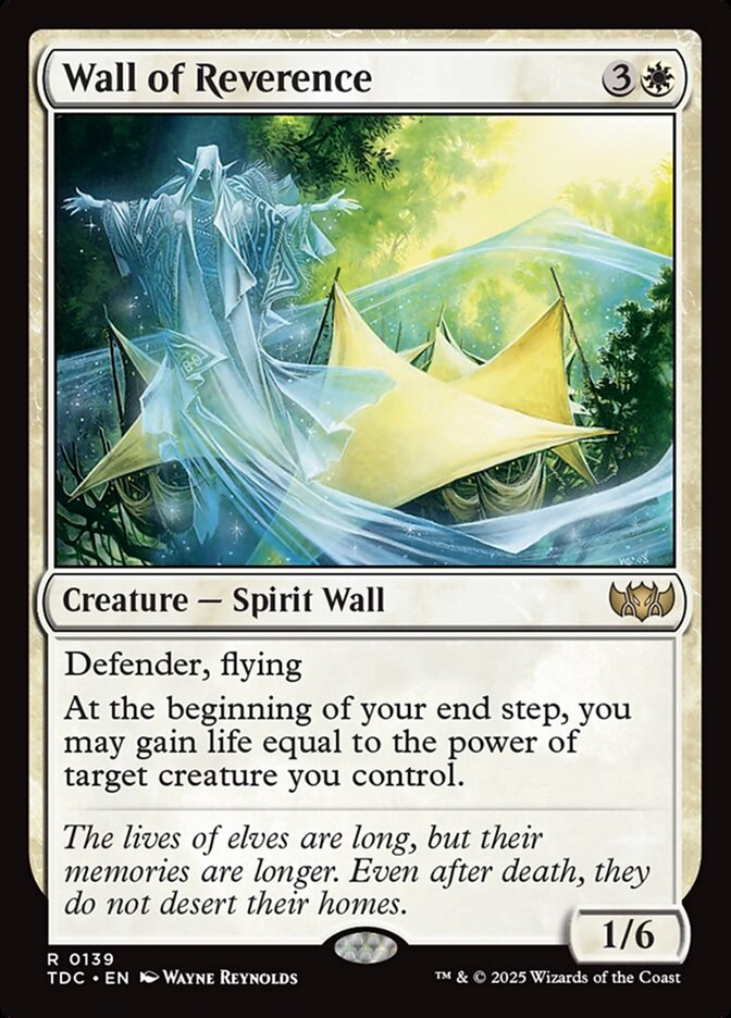 Wall of Reverence 139 (Commander: Tarkir: Dragonstorm)  | Good Games Modbury