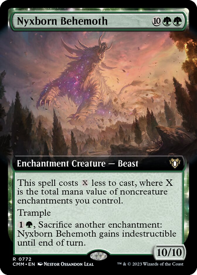 Nyxborn Behemoth 772 (Commander Masters)  - Extended Art | Good Games Modbury