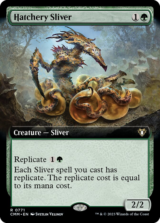 Hatchery Sliver 771/451 (Commander Masters)  - Extended Art | Good Games Modbury