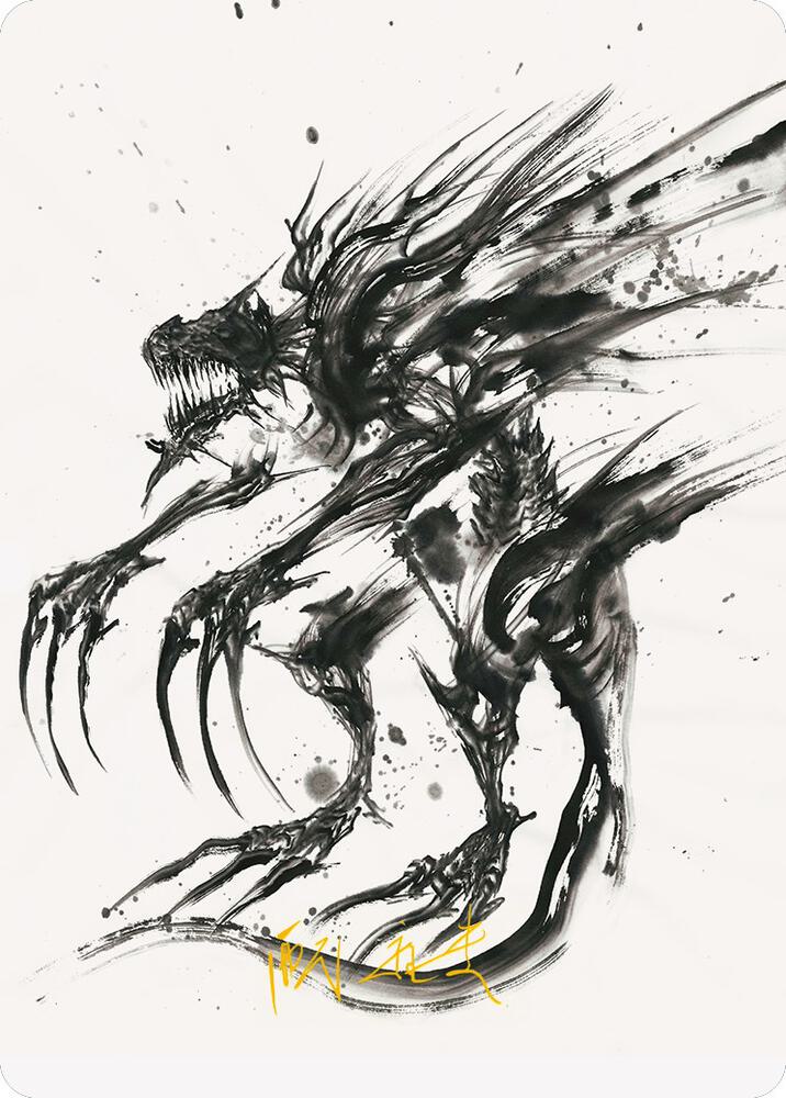 Phyrexian Obliterator Art Card Gold Stamped Signature 71 (Art Series: Phyrexia: All Will Be One)  | Good Games Modbury