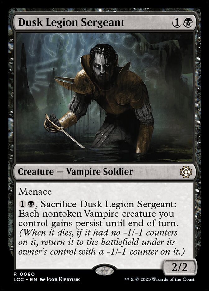 Dusk Legion Sergeant 80 (Commander: The Lost Caverns of Ixalan)  | Good Games Modbury
