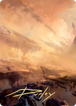 Plains Art Card 7 81 Gold Stamped Signature 7 (Art Series: Zendikar Rising)  | Good Games Modbury