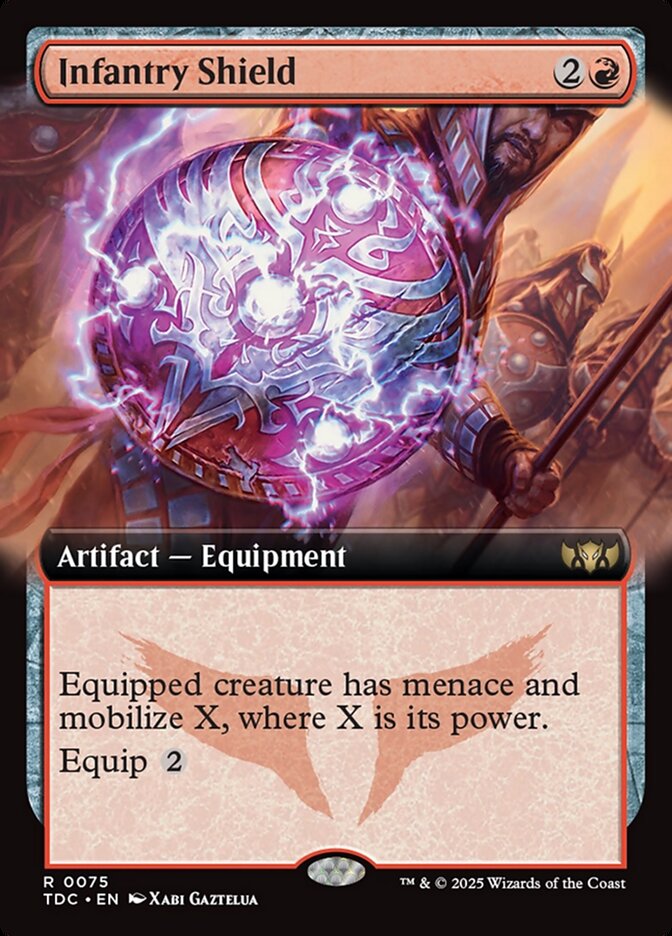 Infantry Shield 75 (Commander: Tarkir: Dragonstorm)  - Extended Art | Good Games Modbury