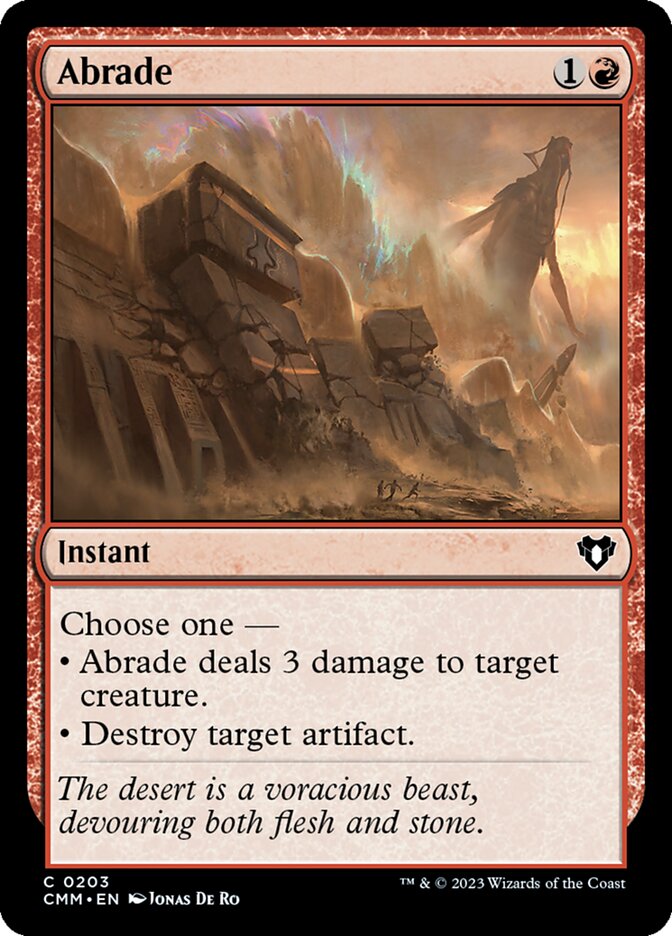 Abrade 203/451 (Commander Masters)  - Foil | Good Games Modbury