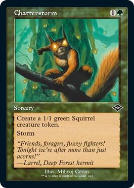Chatterstorm 411 (Modern Horizons 2)  - Retro Etched Foil | Good Games Modbury