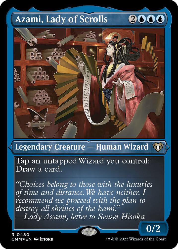 Azami, Lady of Scrolls 480/451 (Commander Masters)  - Etched Foil | Good Games Modbury
