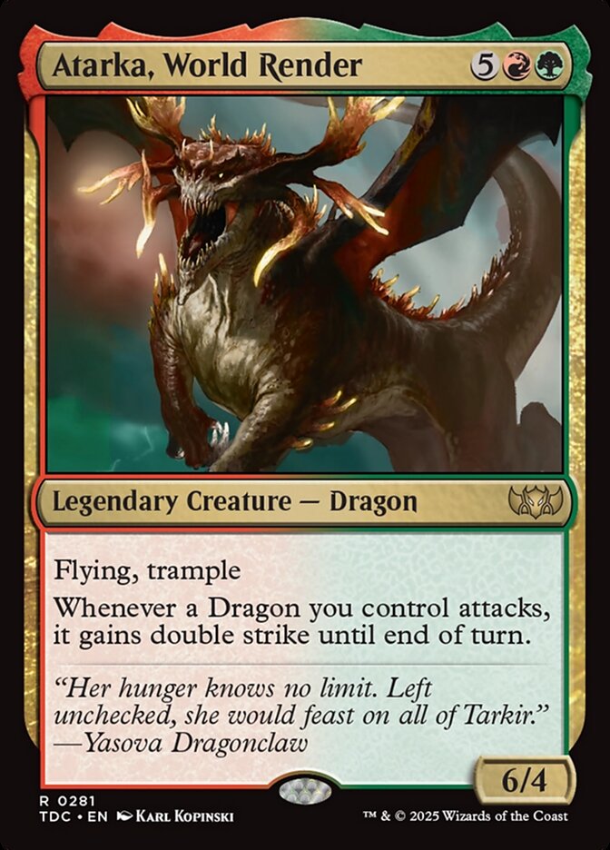Atarka, World Render 281 (Commander: Tarkir: Dragonstorm)  | Good Games Modbury