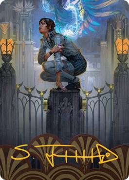 Giada Font of Hope Art Card 65 81 Gold Stamped Signature 65 (Art Series: Streets of New Capenna)  | Good Games Modbury