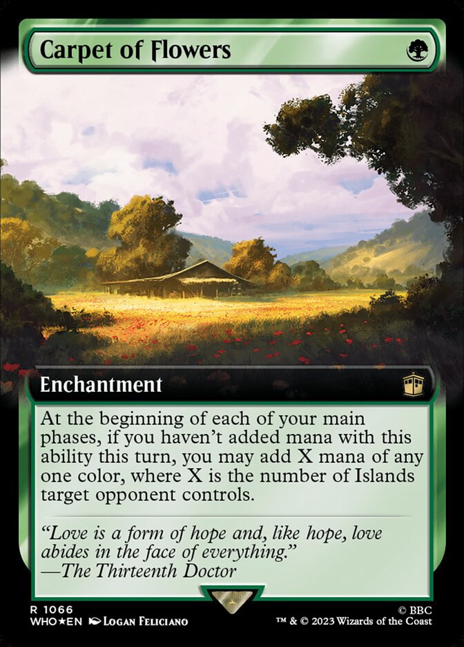 Carpet of Flowers 1066/331 (Universes Beyond: Doctor Who)  - Extended Art Surge Foil | Good Games Modbury