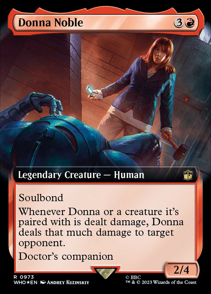 Donna Noble 973/331 (Universes Beyond: Doctor Who)  - Extended Art Surge Foil | Good Games Modbury