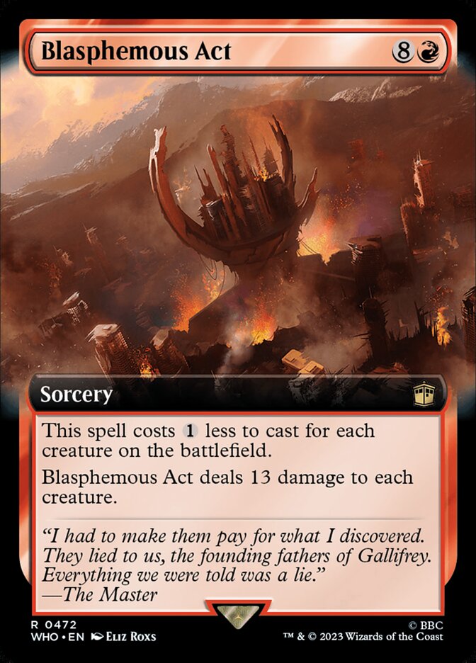 Blasphemous Act 472/331 (Universes Beyond: Doctor Who)  - Extended Art | Good Games Modbury