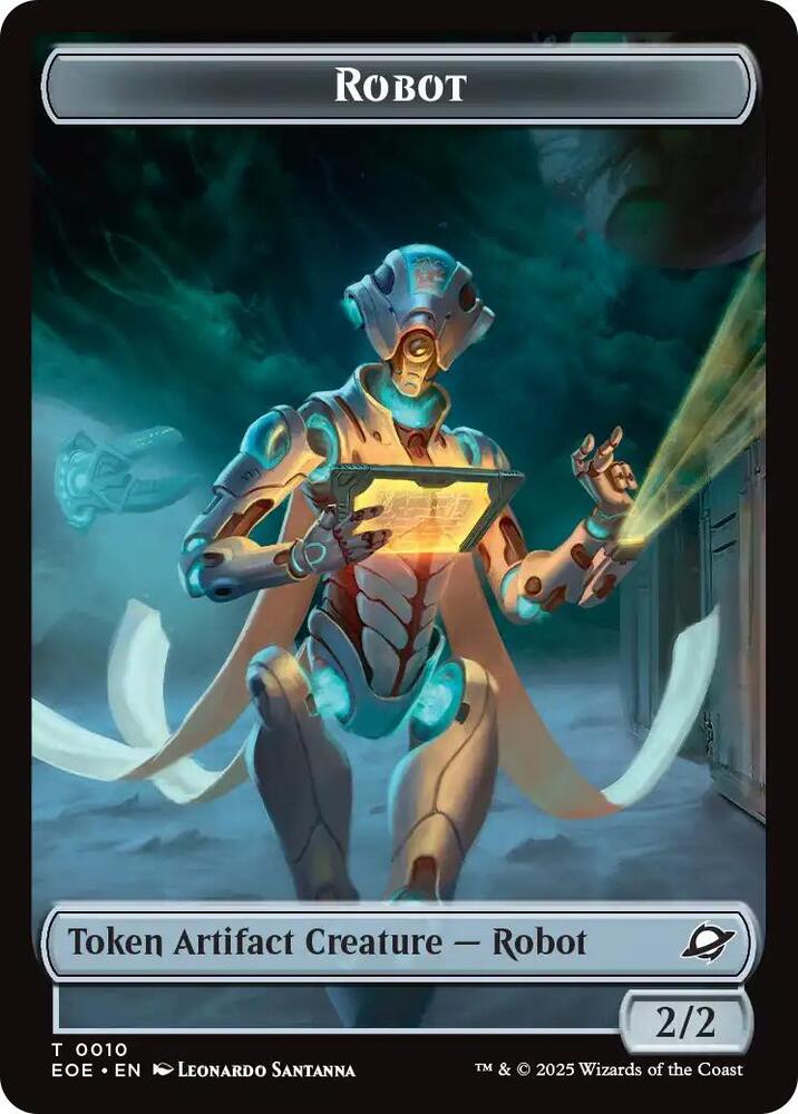 Robot Lander Double Sided Token 10 // 8 (Edge of Eternities)  - Foil | Good Games Modbury