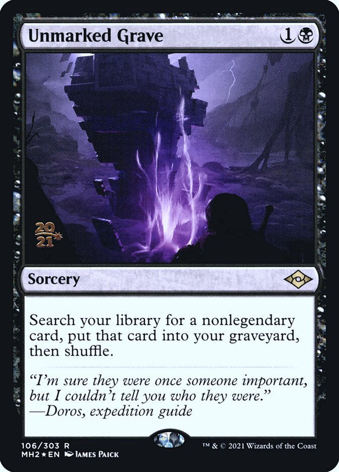 Unmarked Grave 106s/86 (Prerelease Cards)  - Foil | Good Games Modbury