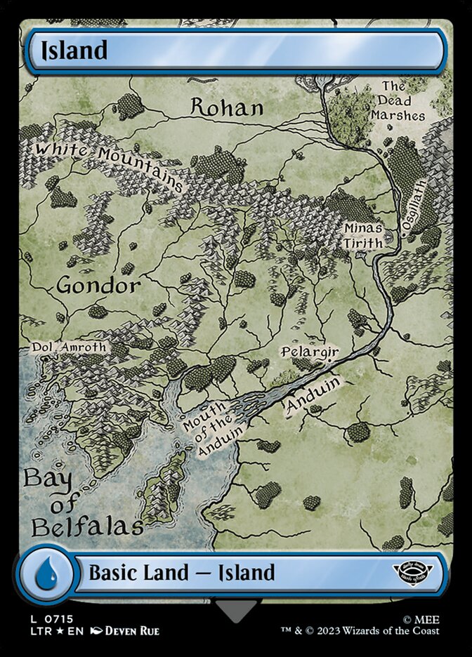 Island 715/281 (Universes Beyond: The Lord of the Rings: Tales of Middle-earth)  - Full Art Surge Foil | Good Games Modbury