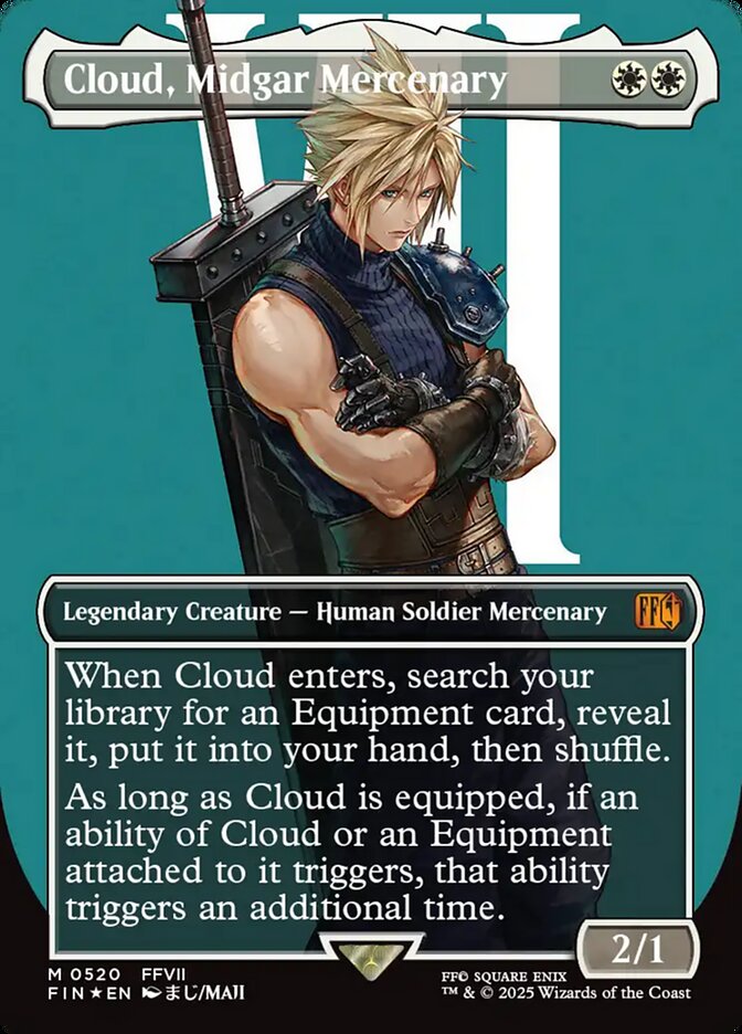 Cloud, Midgar Mercenary 520/309 (FINAL FANTASY)  - Borderless Foil | Good Games Modbury