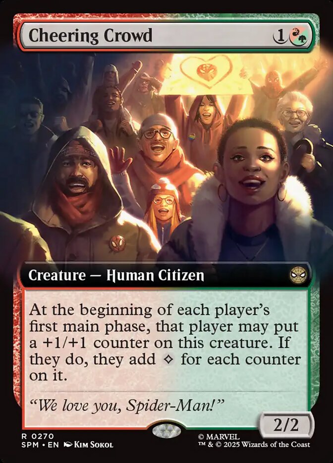 Cheering Crowd 270/198 (Marvel's Spider-Man)  - Extended Art  | Good Games Modbury